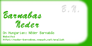 barnabas neder business card