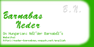 barnabas neder business card